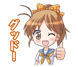 The girl of  swimming suit and  uniform sticker #1793764