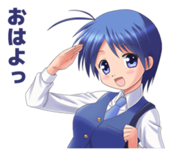 The girl of  swimming suit and  uniform sticker #1793765