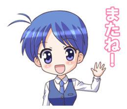 The girl of  swimming suit and  uniform sticker #1793766