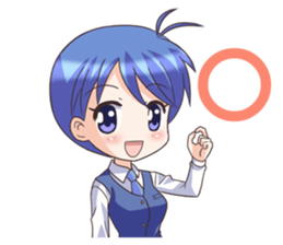 The girl of  swimming suit and  uniform sticker #1793767