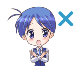 The girl of  swimming suit and  uniform sticker #1793768