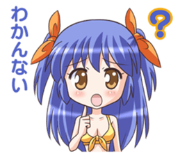 The girl of  swimming suit and  uniform sticker #1793771