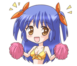 The girl of  swimming suit and  uniform sticker #1793775