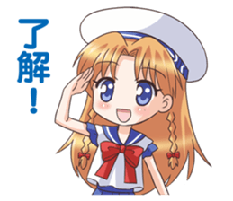 The girl of  swimming suit and  uniform sticker #1793778