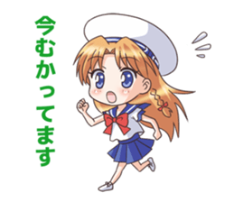 The girl of  swimming suit and  uniform sticker #1793779