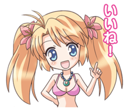 The girl of  swimming suit and  uniform sticker #1793786