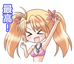 The girl of  swimming suit and  uniform sticker #1793788