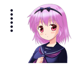 The girl of  swimming suit and  uniform sticker #1793792