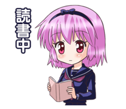 The girl of  swimming suit and  uniform sticker #1793793