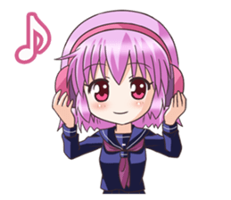 The girl of  swimming suit and  uniform sticker #1793794