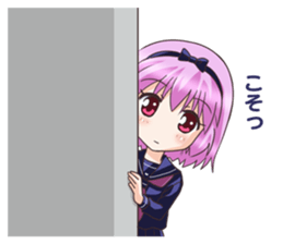 The girl of  swimming suit and  uniform sticker #1793795