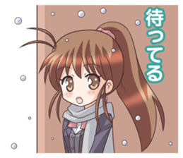 The girl of  swimming suit and  uniform sticker #1793800