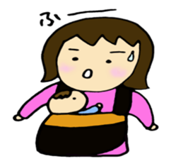 A baby and family sticker #1795108