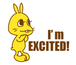 YELLOW BUNNY [English] sticker #1795597