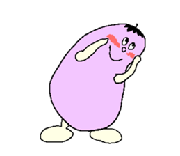 Mr.NASU and white cat sticker #1796102