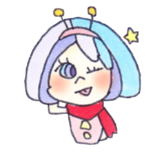 space girl sticker #1798230
