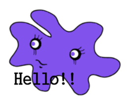Cute colorful amoeba sticker #1798643