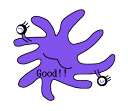 Cute colorful amoeba sticker #1798647