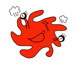 Cute colorful amoeba sticker #1798654