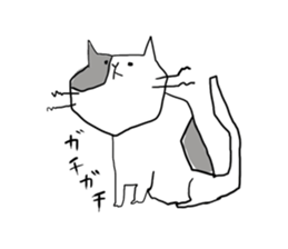 The chubby cat and his friends sticker #1799063