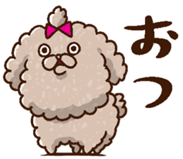 Mokopooh The Toy Poodle (scheming) sticker #1799721