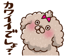 Mokopooh The Toy Poodle (scheming) sticker #1799725