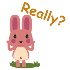 A little pink rabbit-Pinky-Daisy sticker #1800725