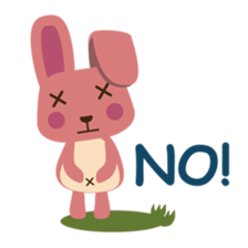 A little pink rabbit-Pinky-Daisy sticker #1800727