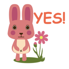 A little pink rabbit-Pinky-Daisy sticker #1800728