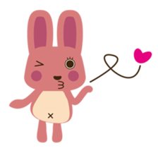 A little pink rabbit-Pinky-Daisy sticker #1800731