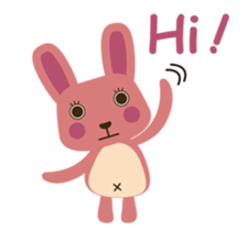 A little pink rabbit-Pinky-Daisy sticker #1800732