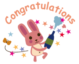 A little pink rabbit-Pinky-Daisy sticker #1800736