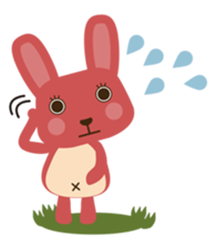 A little pink rabbit-Pinky-Daisy sticker #1800738