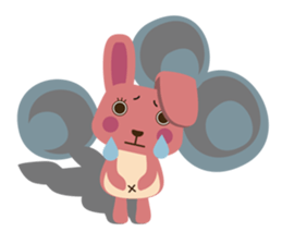 A little pink rabbit-Pinky-Daisy sticker #1800740