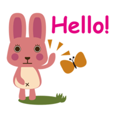 A little pink rabbit-Pinky-Daisy sticker #1800741