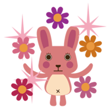 A little pink rabbit-Pinky-Daisy sticker #1800743