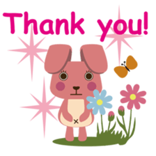 A little pink rabbit-Pinky-Daisy sticker #1800744