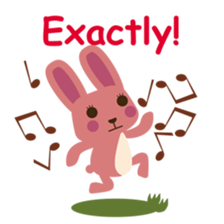 A little pink rabbit-Pinky-Daisy sticker #1800745