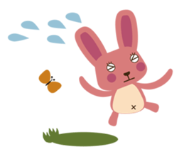 A little pink rabbit-Pinky-Daisy sticker #1800746