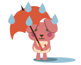 A little pink rabbit-Pinky-Daisy sticker #1800747