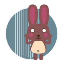 A little pink rabbit-Pinky-Daisy sticker #1800749