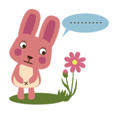 A little pink rabbit-Pinky-Daisy sticker #1800751