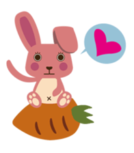 A little pink rabbit-Pinky-Daisy sticker #1800752