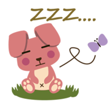 A little pink rabbit-Pinky-Daisy sticker #1800753