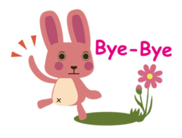 A little pink rabbit-Pinky-Daisy sticker #1800756