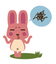 A little pink rabbit-Pinky-Daisy sticker #1800758