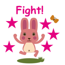 A little pink rabbit-Pinky-Daisy sticker #1800760
