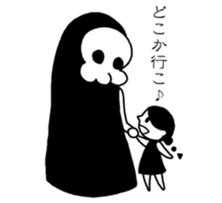 The god of death and girl sticker #1801751