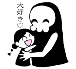 The god of death and girl sticker #1801754