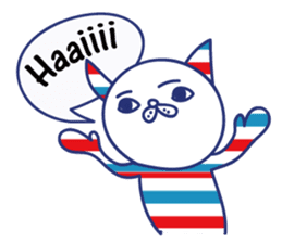 Border cat and Dotted bear Indonesian sticker #1801801